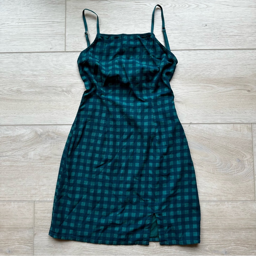 Urban Outfitters plaid green dress XS
